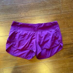 Lululemon Speed Up Short Low-Rise Lined shorts • size 6 • dark magenta